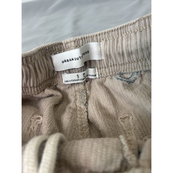 Urban Outfitters Corduroy Smiley Face Baggy Pull on Pants Unisex Small Beige - Picture 3 of 10